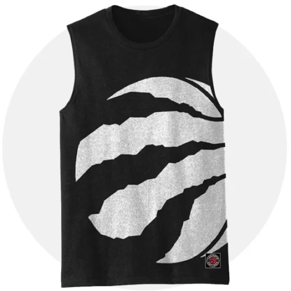 NBA Toronto Raptors Black Cotton Blend sleeveless T-Shirt for mens
